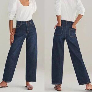 Pilcro the Column Straight Jeans Dark Wash Anthropologie